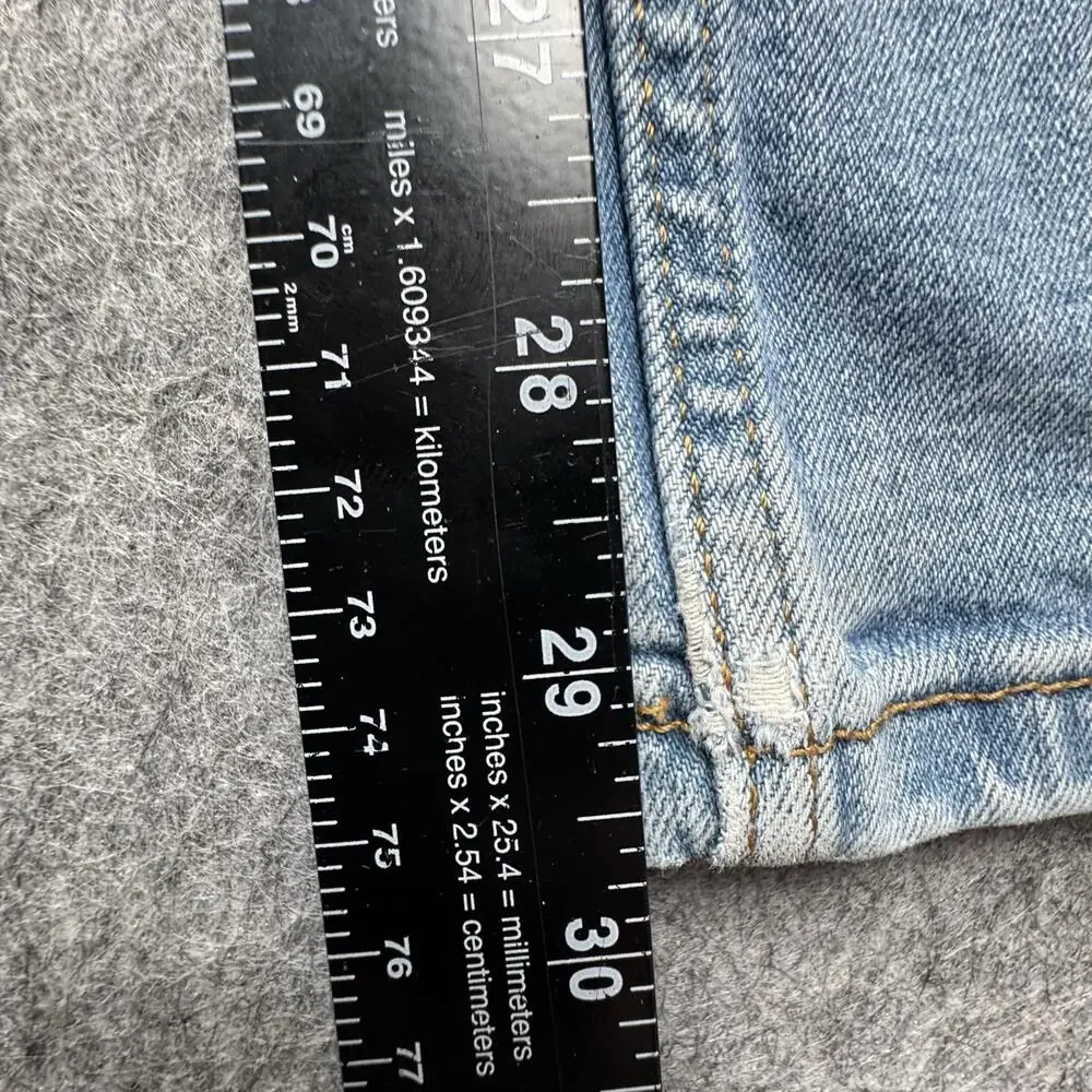 Levi's 514 Jeans Mens 32x30 Blue Ripped Distressed Straight Leg Denim Pants